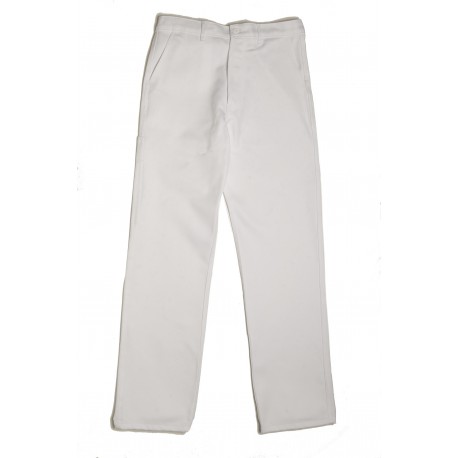 PANTALON 100% COTON BLANC MERCURE 9027