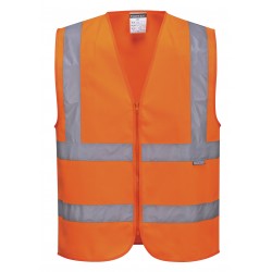Gilet haute visibilité avec zip C375