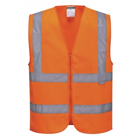 Gilet haute visibilité avec zip C375
