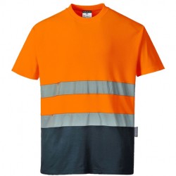 T-SHIRT COTON BICOLORE - S173