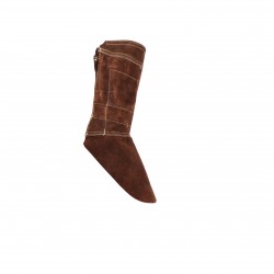 GUÊTRES DE SOUDEUR. CUIR CROÛTE MARRONSUPÉRIEUR