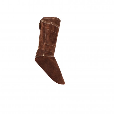 GUÊTRES DE SOUDEUR. CUIR CROÛTE MARRONSUPÉRIEUR