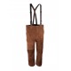 PANTALON BAVETTE DE SOUDAGE EN CUIR CROÛTE MARRON