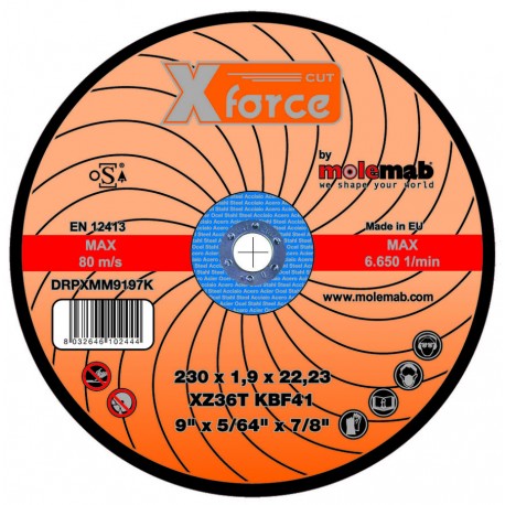 Disque acier inox 230x1.9 XFORCE