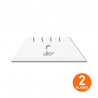 Blister de 2 lames de cutter céramique SLICE trapézoïdales 10525 pour 10494 (bout pointu)