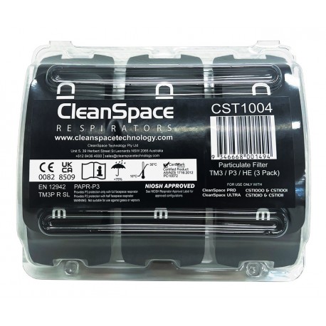 Pack de 3 Filtres P3 Haute Capacité pour Cleanspace CST